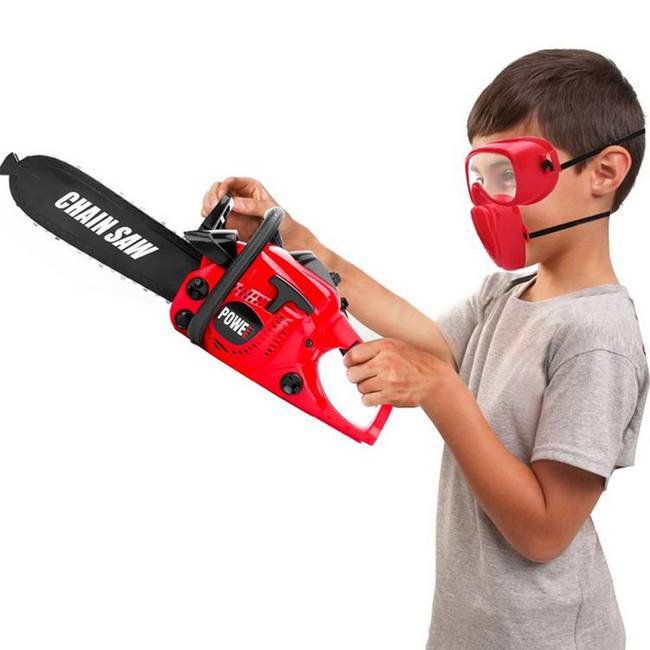 Simulation Electric Spinning Chainsaw Toy Realistic Sound Plastic Tool Pretend Play Toys Emulational Chainsaw Toy For Kids